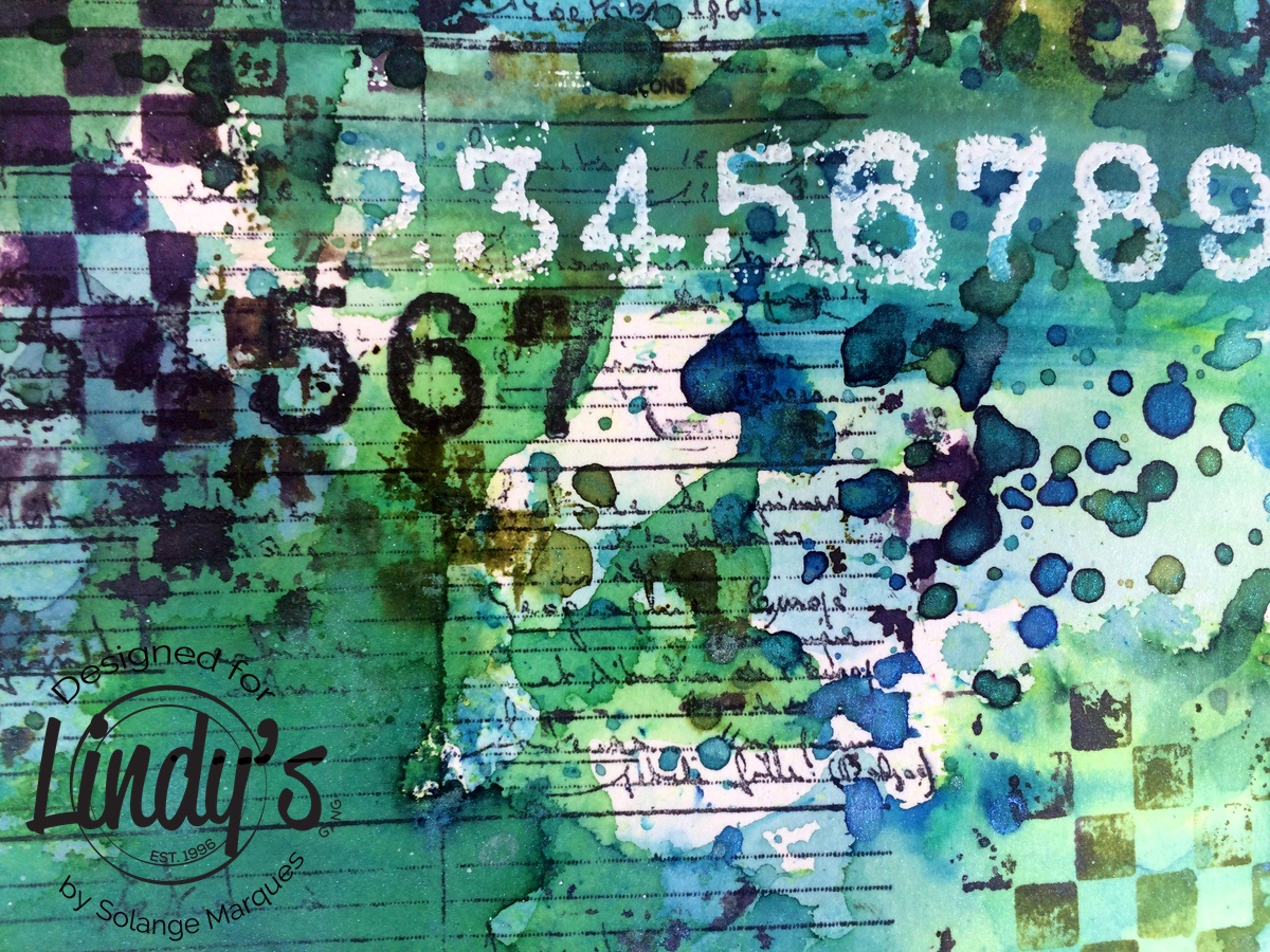 Art Journal Page by Solange Marques with Lindy's Stamp Gang products-08